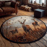 Stag Golden Field | Round Rug