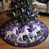 Starlit Steeds | Quilted Christmas Tree Skirt