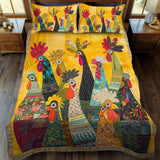 Dawn's Rooster | 3-Piece Handcrafted Bedding Set