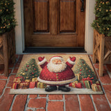 Cheerful Waving Santa Claus | Doormat