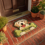 Golden Retriever Welcome | Shaped Doormat