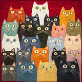 Whimsical Cat | Quilted Blanket