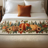 Whiskers Among the Leaves | Quilted Bed Runner