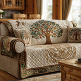 With Tree of Life | Quilted Sofa Cover