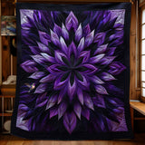 Mystic Purple Bloom | Quilted Blanket