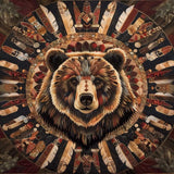 Bear Native American | Quilted Blanket