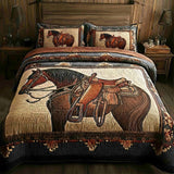 Prairie Horse | 3-Piece Handcrafted Bedding Set