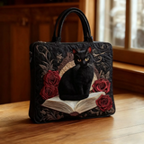 Cat and Books | Handcrafted Bag