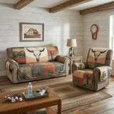 Dustland Quilted Longhorn Western | Quilted Sofa Cover