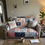 Cottage Charm Heart | Quilted Sofa Cover