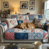 Cottage Charm Heart | Quilted Sofa Cover