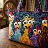 Colourful Chicken Print | Handcrafted Bag