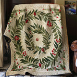 Evergreen Wreath | Quilted Blanket