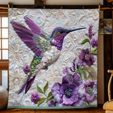 Purple Hummingbird | Quilted Blanket