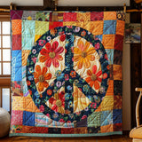 Trippy Hippie Sign | Quilted Blanket