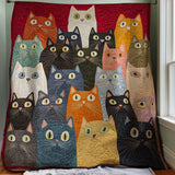 Whimsical Cat | Quilted Blanket