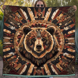 Bear Native American | Quilted Blanket