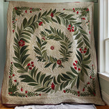 Evergreen Wreath | Quilted Blanket