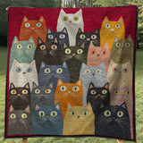 Whimsical Cat | Quilted Blanket
