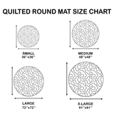 Quilted Round Cat Lullaby Mat | Quilted Round Mat