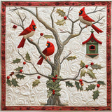 Scarlet Cardinals | Quilted Blanket