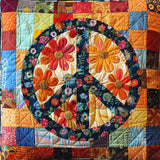Trippy Hippie Sign | Quilted Blanket